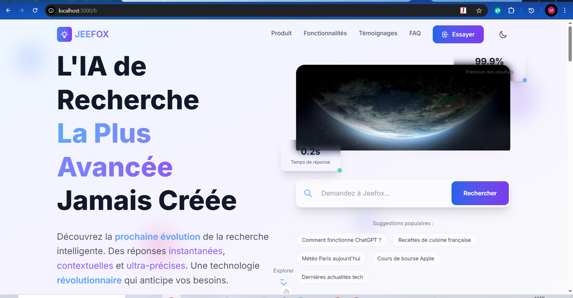 Jeefox: moteur de recherche IA
